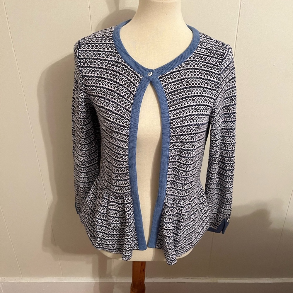 OVS Blue Stripped Cardigan